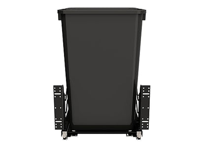 Rev-A-Shelf Double Pullout Trash Cans for Full Height Kitchen Cabinets 50 Quart 12.5 Gallon with Soft-Close Slides, 14.5" Min Opening, 53WC-2150SCDM-218