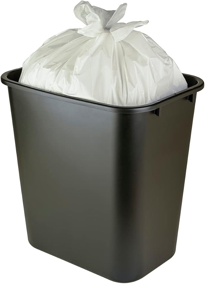 Amazon Basics 8 Gallon Flap Tie Trash Bags, Fresh Scent, 80 Count (Pack of 3)
