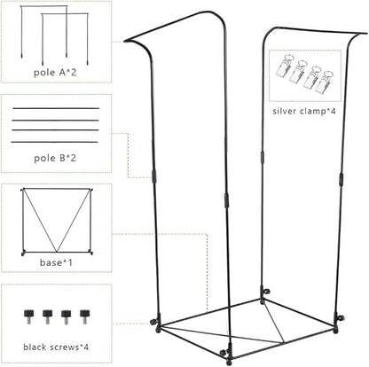 Trash Bag Holder, Metal Garbage Bag Holder, 30-45 Gallon Portable Trash Bag Holder Stand, Multi-use Leaf Bag Holder for Yard, Camping, Party, Wedding