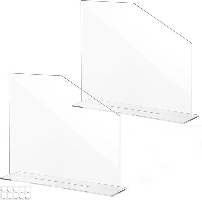 2 PCS Acrylic Sink Splash Guard Clear Splash Guard for Kitchen Sink Area 16.14 * 13.38 Inch Clear Freestanding Panel Barrier with Base