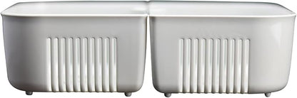Dual Compartment Cleaning Bin | Compact, Durable, and Highly Functional with Dual Removable Baskets | The Ultimate No-Spill Cleaning Solution