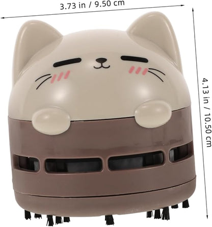 MERRYHAPY Cute Cat Design Handheld Vacuum Mini Desk Vacuum Rechargeable Dust Crumb Collector
