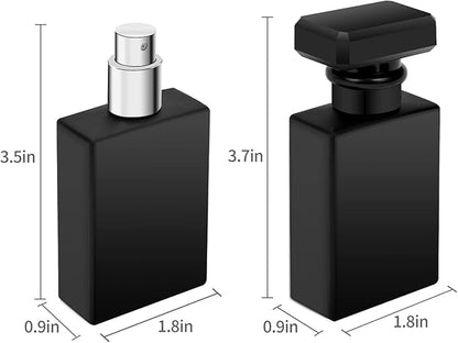 Perfume Bottle Atomizer 30ML Refillable Fine Mist Spray Bottles, Empty Glass Essential Oil Container for Travel, Handbag or Date, With Storage Bag & Funnels(Classic)