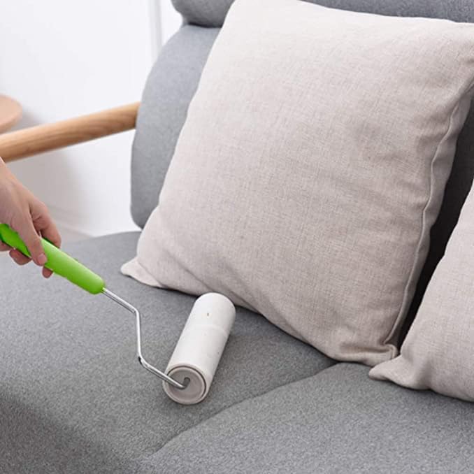Leo 6.3-Inch Wide Lint Roller with 12-Inch Handle, Dog Hair Roller for Pet Cat Hair Removal, Super Sticky Roll Floor Refill, Leo Cleaning Roller Refill, 1 Roller + 2 Refills, 270 Sheets Total