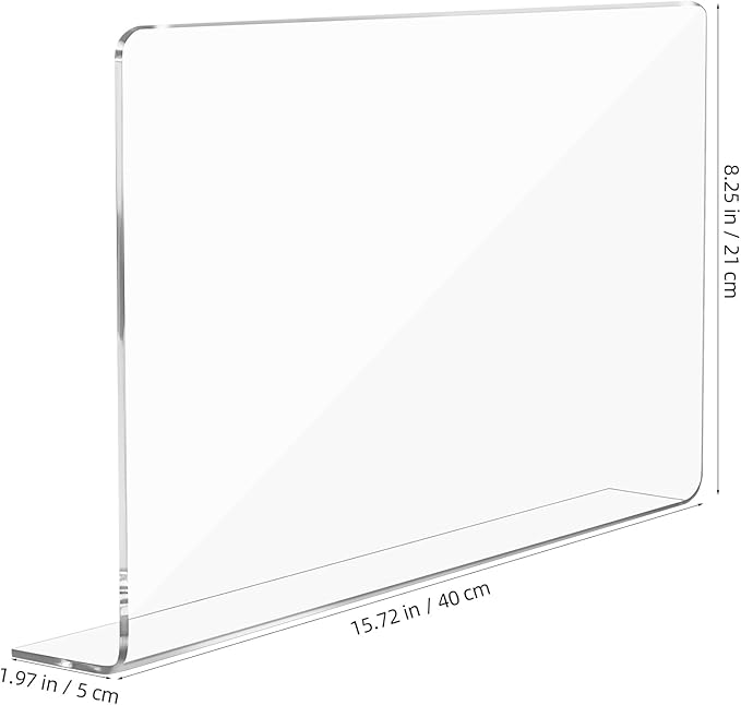 PRETYZOOM Acrylic Sink Water Splash Guard, 15.7x8 Inches Sink Splash Guards Splatter Panel, Kitchen Protective Splatter Barrier, Universal Fit