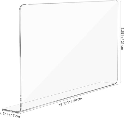 PRETYZOOM Acrylic Sink Water Splash Guard, 15.7x8 Inches Sink Splash Guards Splatter Panel, Kitchen Protective Splatter Barrier, Universal Fit