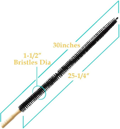Dryer Cleaner Vent Brush - 30 Inch Long Flexible Dryer Vent Cleaner & Refrigerator Condenser Coil Brush Auger Clothes Lint Trap Remover