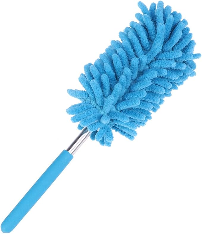 Healifty Chenille Microfiber Duster with Easy Grip Telescopic Handle 29 Inch Extendable Wand for Dusting Ceiling Fans Furniture Blinds and Shutters