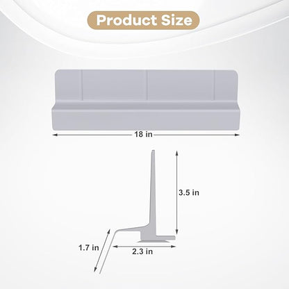 Sink Splash Guard, 18", Non-slip with Suction Cups, Stop Water Splash with High Rim, for Kitchen & Bathroom, Faucet & Countertop Protector, Easy Install, Dishwasher Safe