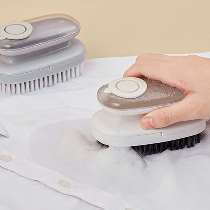 Scrub Brush, Soap Dispensing Palm Brush Household Cleaning Tools Washing Brush for Laundry Cloth Shoe Curtain Tablecloth