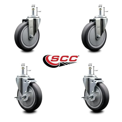 9T36L5 FG9T36L50000 Rubbermaid Mobile Shelf Truck 5'' Replacement Caster Kit, 4PK