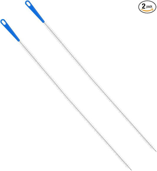 2pcs Sink Drain Cleaner Brush, 23.62 Inches Snake Cleaning Flexible Drain Brush, Long Pipe Drains Clog Remover Hair Cleaning Tool for Toilet, Kitchen Sink, Bathroom Tub, Shower, and Sewer
