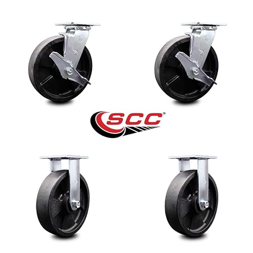 4465L1 FG4465L10000 Rubbermaid Locking Replacement Caster Kit – Fits Rubbermaid Convertible A Frame Truck 4465 – Service Caster Brand