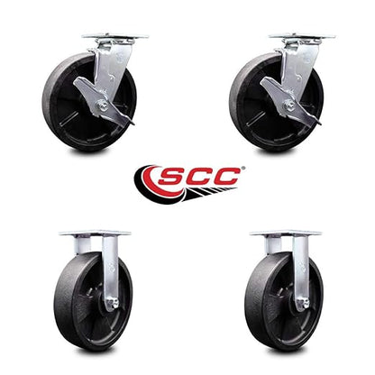 4465L1 FG4465L10000 Rubbermaid Locking Replacement Caster Kit – Fits Rubbermaid Convertible A Frame Truck 4465 – Service Caster Brand