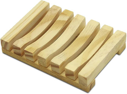 Soap Dish Soap Tray for Bathroom, Eco-Friendly Natural Wooden Soap Dish Biodegradable, Zero Waste, Plastic Free, Charcoal Color,Logs