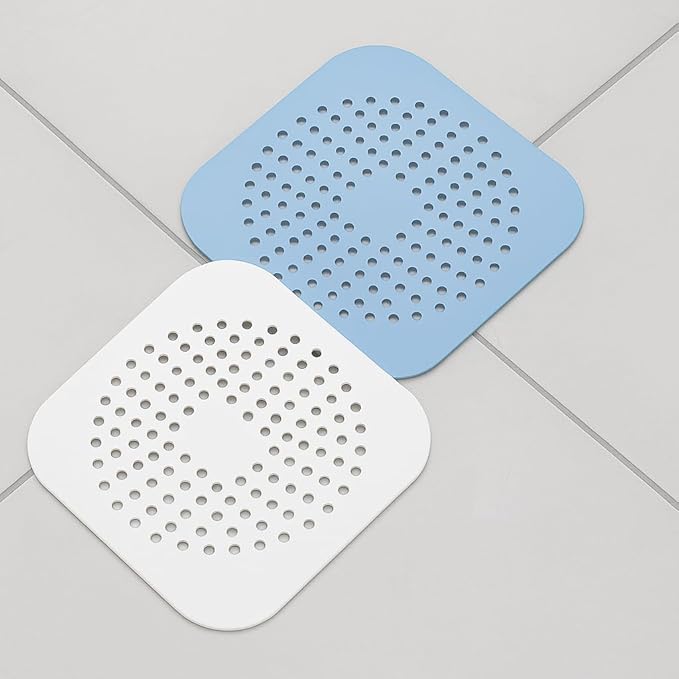 Silicone Drain Protector, Gray Anti-Clog Hair Catcher for Shower and Bathtub, 5.7 Inch Flexible Strainer with Easy Clean Design