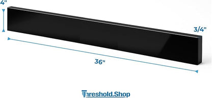 Bathroom Vanity Sink Backsplash/Sidesplash (Super Black Engineered Marble, 4" x 36")