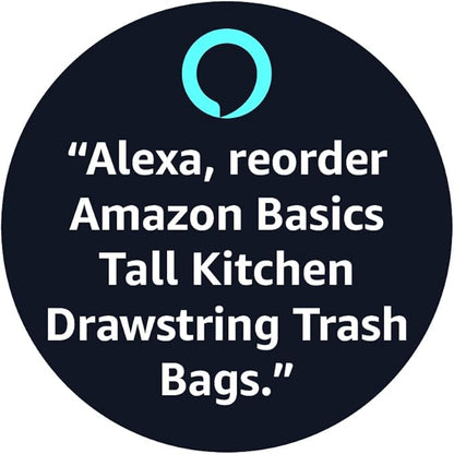 Amazon Basics Tall Kitchen Drawstring Trash Bags, Sturdy and Tear Resistant, 13 Gallon, Unscented, 120 Count