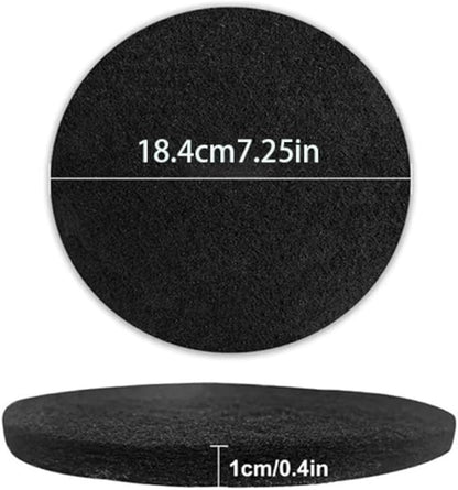8pcs Filters Round Indoor Kitchen, Compost Bucket, Activated, Charcoal Filters(184 * 10mm)