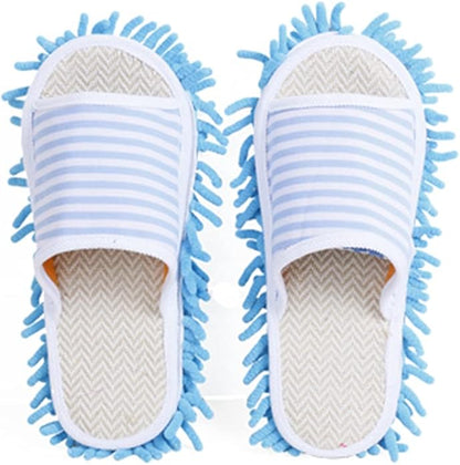 Microfiber Slippers Floor Cleaning Mop House Dust Detachable Mopping Shoes Cleaning Tool Unisex Open Toe