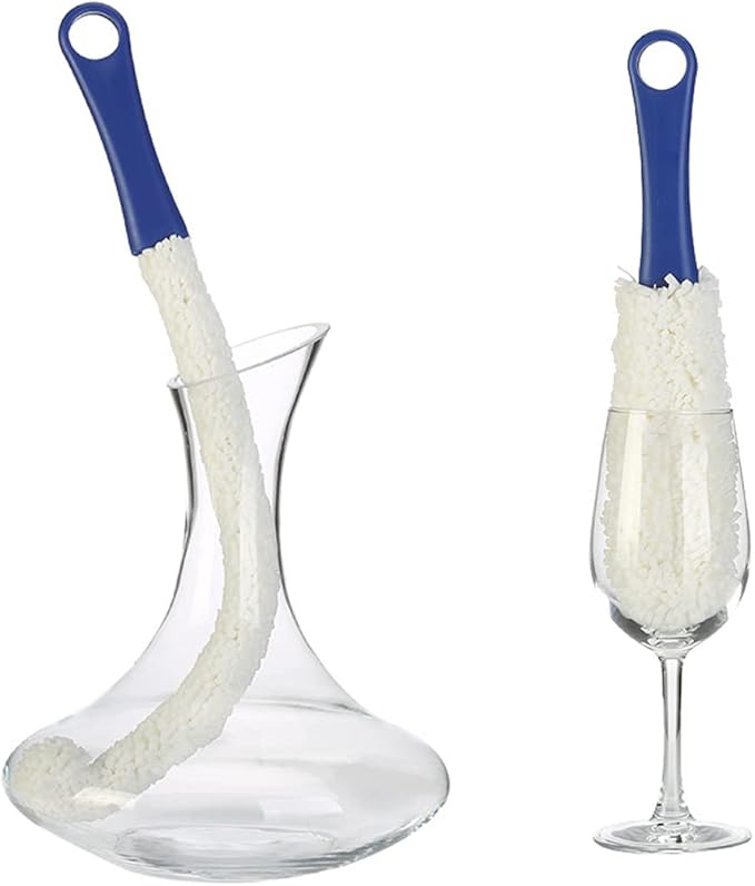 LJDJ Bottle Cleaning Brush - Set of 2 Different Sizes Flexible Bottle Scourer - Multi-Function Household Cleaning Tools for Cleaning of Wine Decanters, Goblets, Glasses, Cups