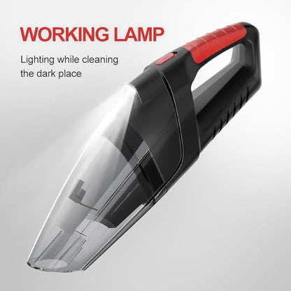 Handheld Vacuum Cleaner, Cordless Vacuum Cleaner, 6.5KPA Super Powerful Suction Cleaner, Rechargeable Portable Hand Vacuum,with LED, HEPA Filter, for Home & Pet Hair (Black)
