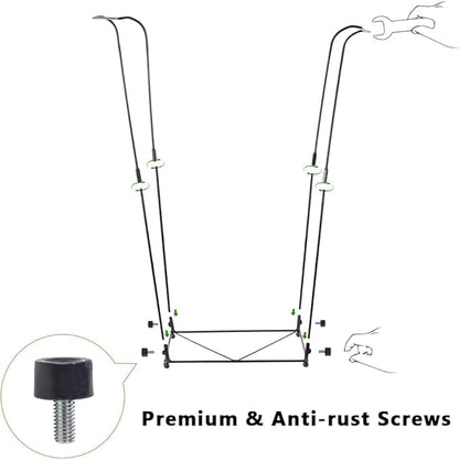 Trash Bag Holder, Metal Garbage Bag Holder, 30-45 Gallon Portable Trash Bag Holder Stand, Multi-use Leaf Bag Holder for Yard, Camping, Party, Wedding