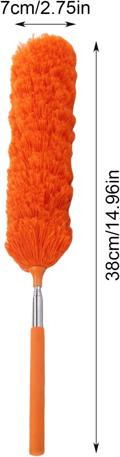 Fiber Dusting Brush, Multifunctional Extendable Dusting Wand, Washable Ceiling Duster, Cobweb Ceiling Duster with Extension, Cleaning Feather Dusters for Cleaning Ceiling Fan Furniture