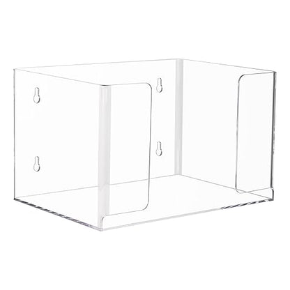 Extra Large Trash Bag Dispenser Roll Holder, Wall Mount Acrylic Garbage Bag Dispenser Roll Holder for Kitchen Cabinet, Trash Waste Bin Liners Organizer Under Sink, Clear