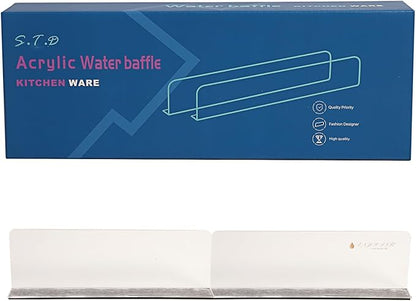 Magnetic Kitchen Sink Splash Guard, Transparent Acrylic (Frosted) - Suitable for Bathroom Kitchen Oil Splash Countertop Dividers Bathroom Sink Splash Guard (8.86 & 10.2) (2pcs)