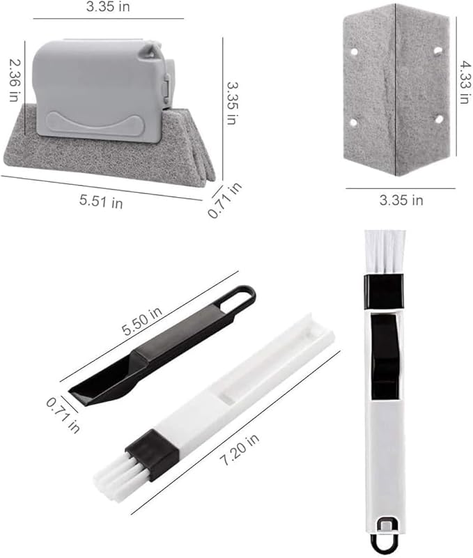 Magic Window Track Cleaner, Window Groove Cleaning Brush Tools Set