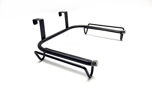 FitWell Over-The-Cabinet-Door Grocery Installation Plastic Recycling & Trash, Under Sink Garbage Bag Holder, Trash Bag Holder Rack for Recycled Reusable Disposable Grocery Bag (Black)
