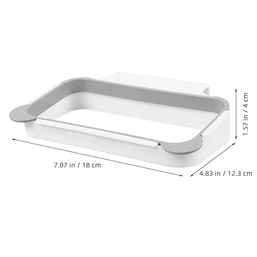 Ipetboom Hanging Trash Bag Holder Over The Drawer Kitchen Garbage Bag Rack Cabinet Door Organizer Plastic Space-Saving Gray