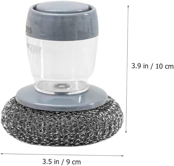 Soap Dispensing Palm Brush Set Automatic Liquid Pot for Kitchen Cleaning Durable Bristles