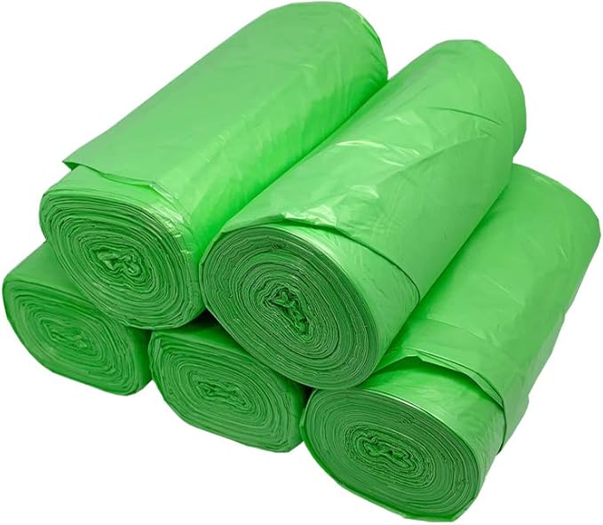 Compostable Trash Bags, Lythor 4 Gallon Small Garbage Bags 100 Count Made From PSM Starch-based for Kitchen Bathroom Bedroom Office Trash Can