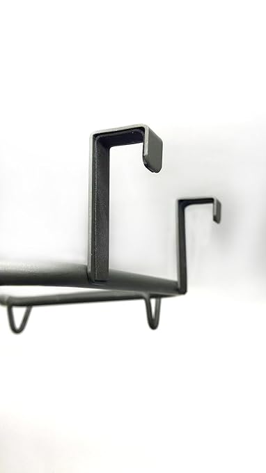 FitWell Over-The-Cabinet-Door Grocery Installation Plastic Recycling & Trash, Under Sink Garbage Bag Holder, Trash Bag Holder Rack for Recycled Reusable Disposable Grocery Bag (Industrial Gray)