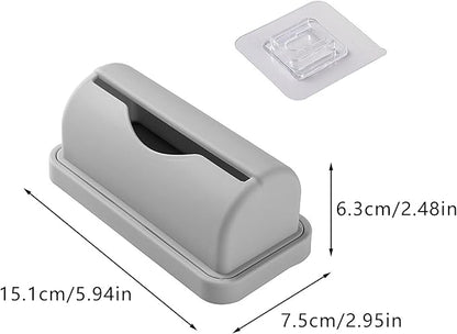 Trash Bag Dispenser Roll Holder, Wall Mounted, Self-Adhesive, for Bathrooms, Kitchens