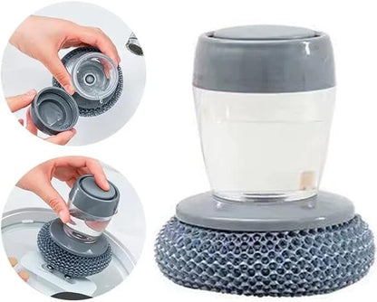 Automatic Liquid Filling Good Handle Soap Dispense Palm Kitchen Brush for Bowl Sink Cleaning Pot Comfortable