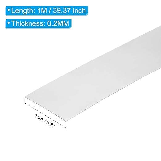 PATIKIL 1cm x1M Stainless Steel Foil Roll, 1pcs 304 Stainless Steel Flashing Roll Roofing Sheet Metal Roll 0.2mm Shim for Roofs Gutters Machinery Repair Craft DIY Door Window