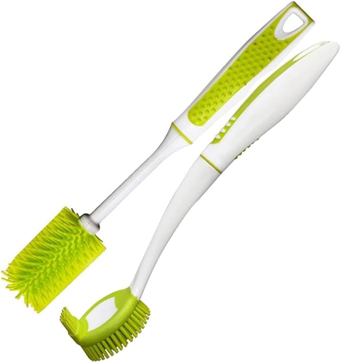 Bottle Brush Dishwashing Cleaning Brush Set, Long Handle Dish Cup Bottle Washing Scrubber for Cleaning Non-Stick Pot Pan Dish Bowl, Water Cups, Coffee Mugs