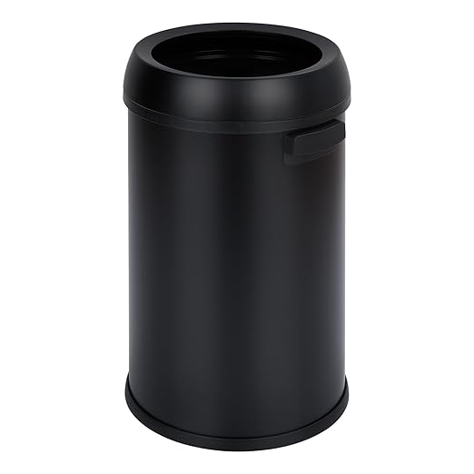 Garvee 65 L/17 gal Open Top Trash Can, Fingerprint-Proof Stainless Steel Garbage Can, Heavy Duty Commercial Round Trash Bin for Kitchen, Outdoor, Home, Office, Silver