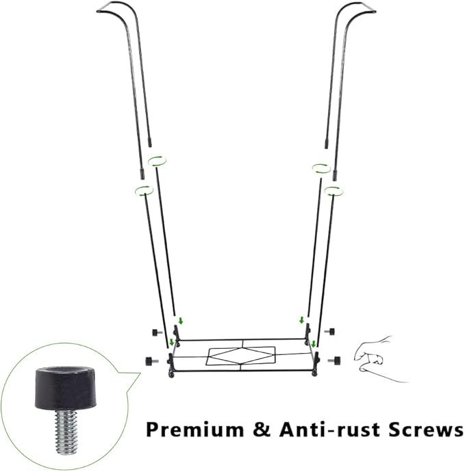 2 Pack Trash Bag Holder, 30-45 Gallon Metal Garbage Bag Holder, Multi-use Portable Trash Bag Holder Stand, Square Pattern Base Leaf Bag Holder for Patio, Yard, Garden