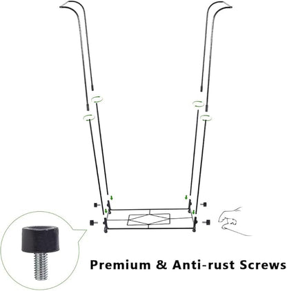 2 Pack Trash Bag Holder, 30-45 Gallon Metal Garbage Bag Holder, Multi-use Portable Trash Bag Holder Stand, Square Pattern Base Leaf Bag Holder for Patio, Yard, Garden