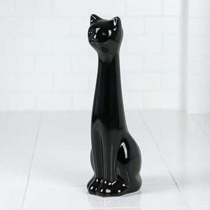 Allure Home Creation Black Cat 2-Piece Toilet Brush Holder and Brush Set