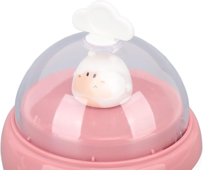 Desktop Vacuum Cleaner, Handheld Mini USB Cute Animal Cartoon Cleaner, Table Dust Sweeper Brush with Night Light, for Pencil Eraser Shavings Keyboards Office Accessory (Pink)