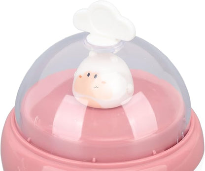 Desktop Vacuum Cleaner, Handheld Mini USB Cute Animal Cartoon Cleaner, Table Dust Sweeper Brush with Night Light, for Pencil Eraser Shavings Keyboards Office Accessory (Pink)