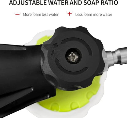 ESP Foam Cannon Snow Foam Lance with 1/4 Standard Quick Connector 4000psi 1 Liter Bottle Adjustable Professional Car Wash Pressure Power Jet Washer Quick Release Nozzle