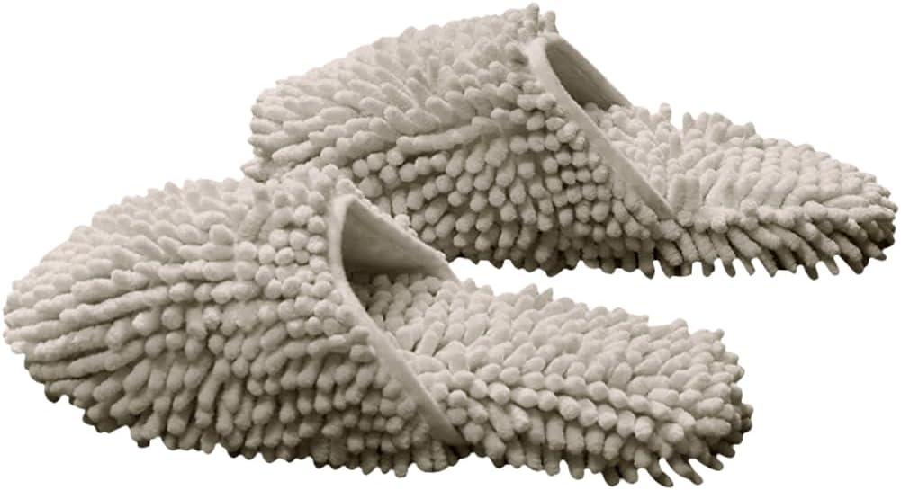 La La Pet 1 Pair Chenille House Mop Slippers Non-Slip Multi-Surface Slippers Floor Cleaning Shoes Tools Warm Microfiber Slippers in Winter