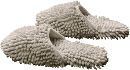 La La Pet 1 Pair Chenille House Mop Slippers Non-Slip Multi-Surface Slippers Floor Cleaning Shoes Tools Warm Microfiber Slippers in Winter