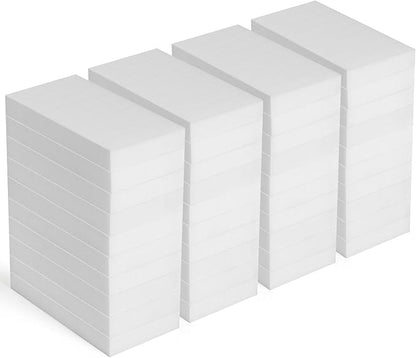 40PCS Melamine Sponge Magic Eraser Sponge in Bulk Small Cleaner Pads Melamine Pads for Dishes Cleaning Eraser for Kitchen, Bathroom, Toilet - 16x8x2cm (32 Small Pieces of Each Pack)